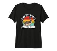 Funny Retro Vintage Tactical Assault Chicken Emu Lover T-Shirt Haut de Gamme