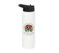Funny Retro Vintage Work Hard Better Life Bostie Lover Stainless Steel Insulated Water Bottle