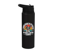 Funny Retro Vintage Work Hard Better Life Bostie Lover Stainless Steel Insulated Water Bottle