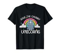 Funny Rhino Animal Rights Vintage Save The Chubby Unicorns T-Shirt