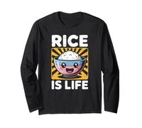Funny Rice is Life Philipino Food Lover Humour Femmes Hommes Manche Longue