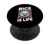 Funny Rice is Life Philipino Food Lover Humour Femmes Hommes PopSockets PopGrip Adhésif