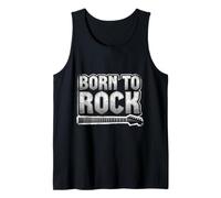 Funny Rock Heavy Metal Guitare Drums Music Gift Born Débardeur