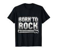 Funny Rock Heavy Metal Guitare Drums Music Gift Born T-Shirt