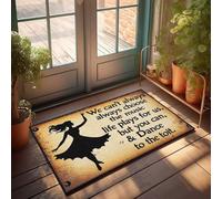 Funny Room Decor Embrace Life'S Music : Dance To The Beat! Paillasson d'automne pour porte d'entrée, intérieur et extérieur (50 x 80 cm)