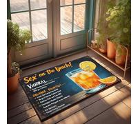 Funny Room Decor Sex On The Beach : A Rafraîchissante Cocktail Recette Paillasson Automne Bienvenue Tapis pour Porte D'entrée Intérieur Extérieur Ma (40 x 60 cm)