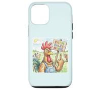 Funny Rooster Farm Rules No Cartoon Design with Cows Coque pour iPhone 12/12 Pro