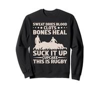 Funny Rugby Suck It Up Cupcake Homme Femme Ruck Sweatshirt