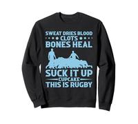 Funny Rugby Suck It Up Cupcake Homme Femme Ruck Sweatshirt