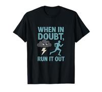 Funny Runner Humour Marathon Novelty When In Doubt Run It Out T-Shirt