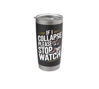 Funny Runner, s'il te plaît, arrête ma montre de fonctionner Gobelet isotherme en acier inoxydable double paroi