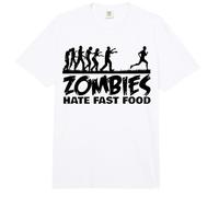 Funny Runner Zombie Chase Les Zombies détestent la Restauration Rapide Comfort Colors Adult Heavyweight T-Shirt