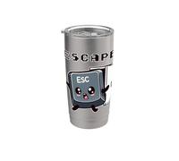 Funny Running Esc Key, Escape Room Enthusiast, Nerdy Escape Gobelet isotherme en acier inoxydable double paroi