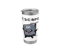 Funny Running Esc Key, Escape Room Enthusiast, Nerdy Escape Gobelet isotherme en acier inoxydable double paroi