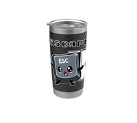 Funny Running Esc Key, Escape Room Enthusiast, Nerdy Escape Gobelet isotherme en acier inoxydable double paroi