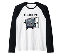 Funny Running Esc Key, Escape Room Enthusiast, Nerdy Escape Manche Raglan