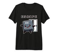 Funny Running Esc Key, Escape Room Enthusiast, Nerdy Escape T-Shirt Haut de Gamme