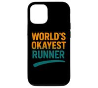 Funny Running Joke World's Okayest Runner Citation Coque pour iPhone 12/12 Pro