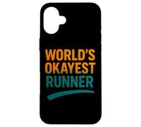 Funny Running Joke World's Okayest Runner Citation Coque pour iPhone 16 Plus