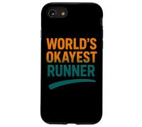 Funny Running Joke World's Okayest Runner Citation Coque pour iPhone SE (2020) / 7/8