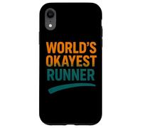 Funny Running Joke World's Okayest Runner Citation Coque pour iPhone XR