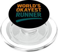 Funny Running Joke World's Okayest Runner Citation PopSockets PopGrip pour MagSafe