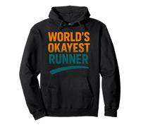 Funny Running Joke World's Okayest Runner Citation Sweat à Capuche
