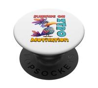 Funny Running on Zero Motivation Sarcastic Procrastinator PopSockets PopGrip Adhésif