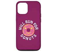 Funny Running Saying with Sweet Graphic Will Run for Donuts Coque pour iPhone 12/12 Pro