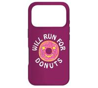 Funny Running Saying with Sweet Graphic Will Run for Donuts Coque pour iPhone 17 Pro
