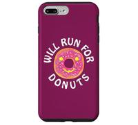 Funny Running Saying with Sweet Graphic Will Run for Donuts Coque pour iPhone 7 Plus/8 Plus