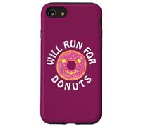Funny Running Saying with Sweet Graphic Will Run for Donuts Coque pour iPhone SE (2020) / 7/8