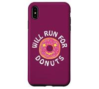 Funny Running Saying with Sweet Graphic Will Run for Donuts Coque pour iPhone XS Max