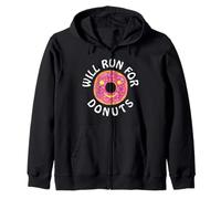 Funny Running Saying with Sweet Graphic Will Run for Donuts Sweat à Capuche