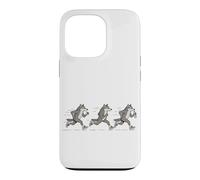 Funny Running Wolf Runner Sarcastique Jogging Wolf Coque pour iPhone 13 Pro
