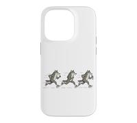 Funny Running Wolf Runner Sarcastique Jogging Wolf Coque pour iPhone 14 Pro