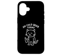 Funny Sad Cat Meme No Fold Beer Today Drinking Party Lover Coque pour iPhone 16