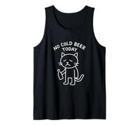 Funny Sad Cat Meme No Fold Beer Today Drinking Party Lover Débardeur