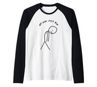 Funny Sad Stick Man sans Victoire. Juste Une Poubelle. Manche Raglan