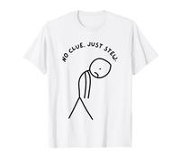 Funny Sad Stick Man with No Grind. Just rembobin. T-Shirt