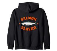 Funny Salmon Slayer Fishing Humor Sweat à Capuche