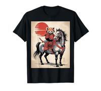 Funny Samurai Raccoon Japanese Ukiyoe Warrior Art T-Shirt