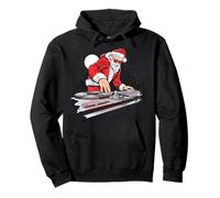 Funny Santa Clause DJ, Christmas Musician Team Santa Graphic Sweat à Capuche