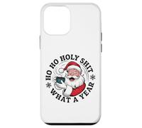 Funny Santa Coffee Christmas - Ho Ho Holy Wow Wow Wow What a Year Coque pour iPhone 12 Mini