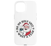Funny Santa Coffee Christmas - Ho Ho Holy Wow Wow Wow What a Year Coque pour iPhone 15