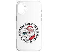 Funny Santa Coffee Christmas - Ho Ho Holy Wow Wow Wow What a Year Coque pour iPhone 16 Plus