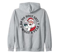 Funny Santa Coffee Christmas - Ho Ho Holy Wow Wow Wow What a Year Sweat à Capuche