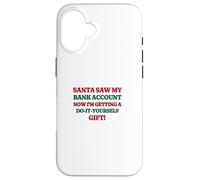 Funny Santa Saw My Bank Account Christmas Inflation Coque pour iPhone 16
