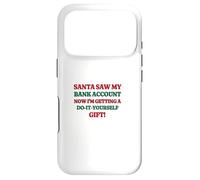 Funny Santa Saw My Bank Account Christmas Inflation Coque pour iPhone 17 Pro