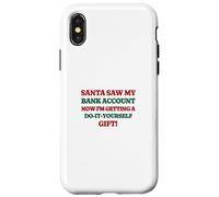 Funny Santa Saw My Bank Account Christmas Inflation Coque pour iPhone X/XS